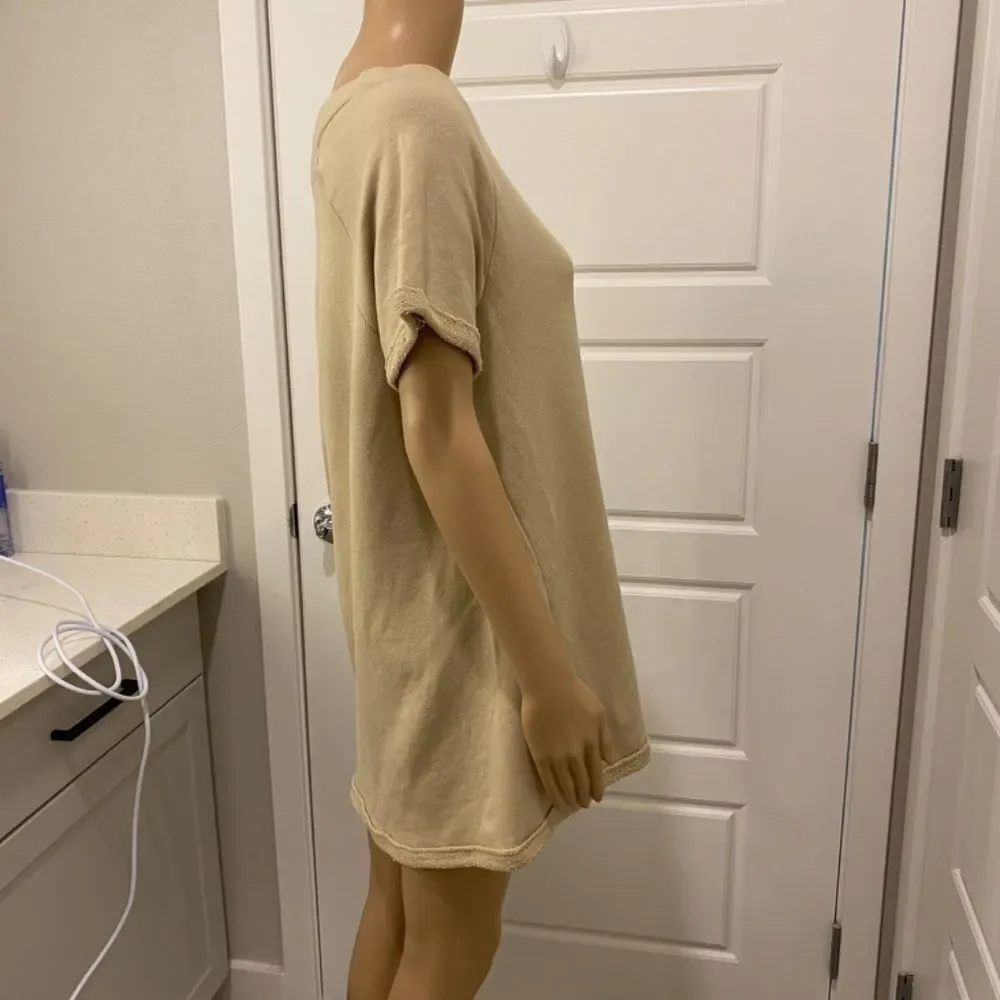 United Colors of Benetton Mini Shirt Dress. Tan. Medium - Picture 8 of 13